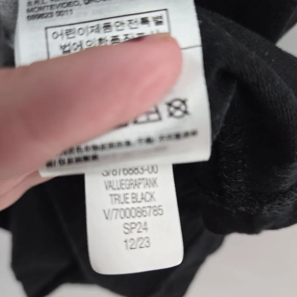 Gap Kids Black Shark Organic Cotton Tank Top Unisex Kids Medium
